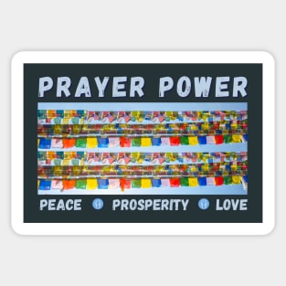 Prayer Power Prayer flags english Sticker